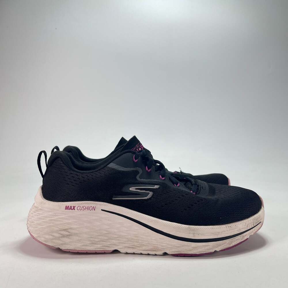Skechers Max Cushioning Air Cooled GORun Black Pink Sneakers Women's Size 8 Wide